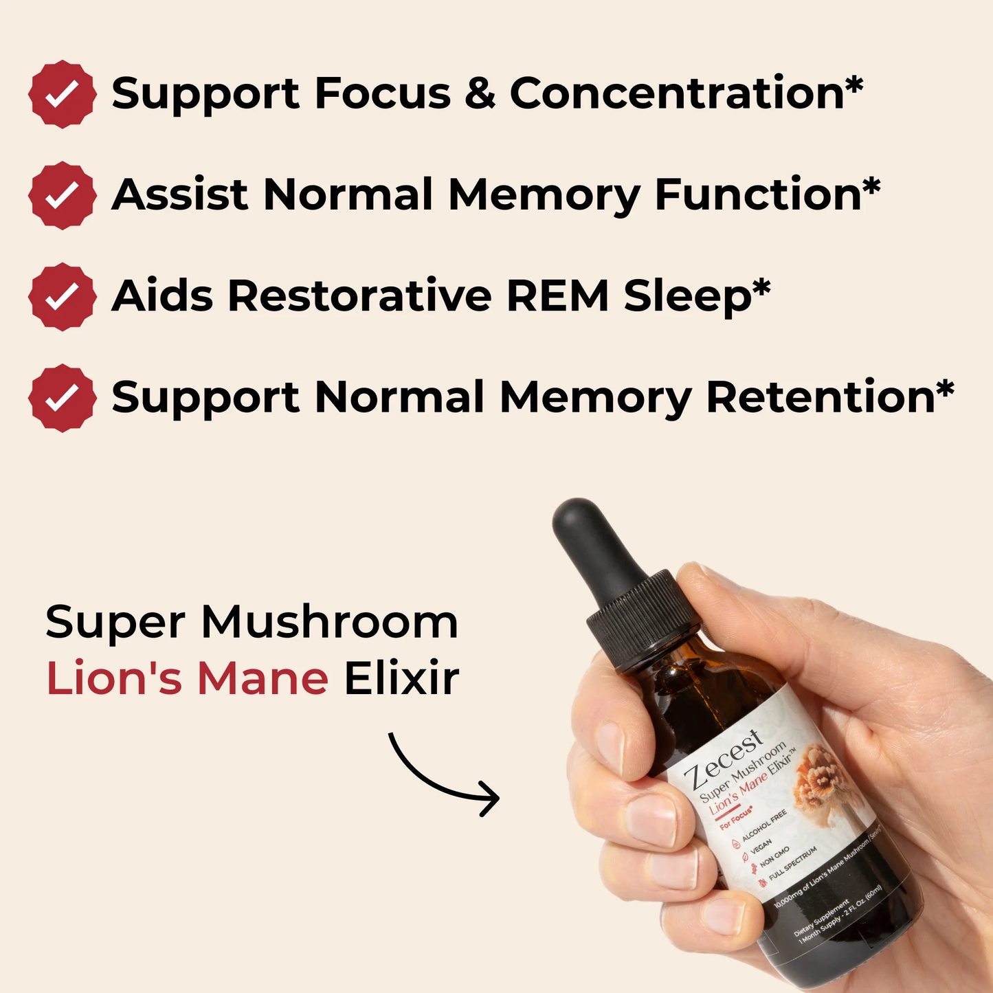 Zecest® Super Mushroom Lion's Mane Elixir™