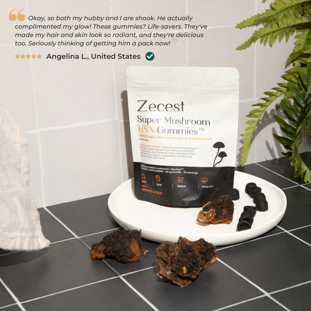 Zecest® Super Mushroom HSN Gummies (Hair. Skin. Nails)™