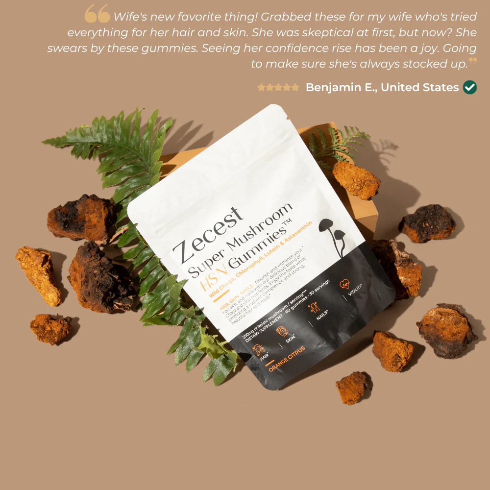 Zecest® Super Mushroom HSN Gummies (Hair. Skin. Nails)™